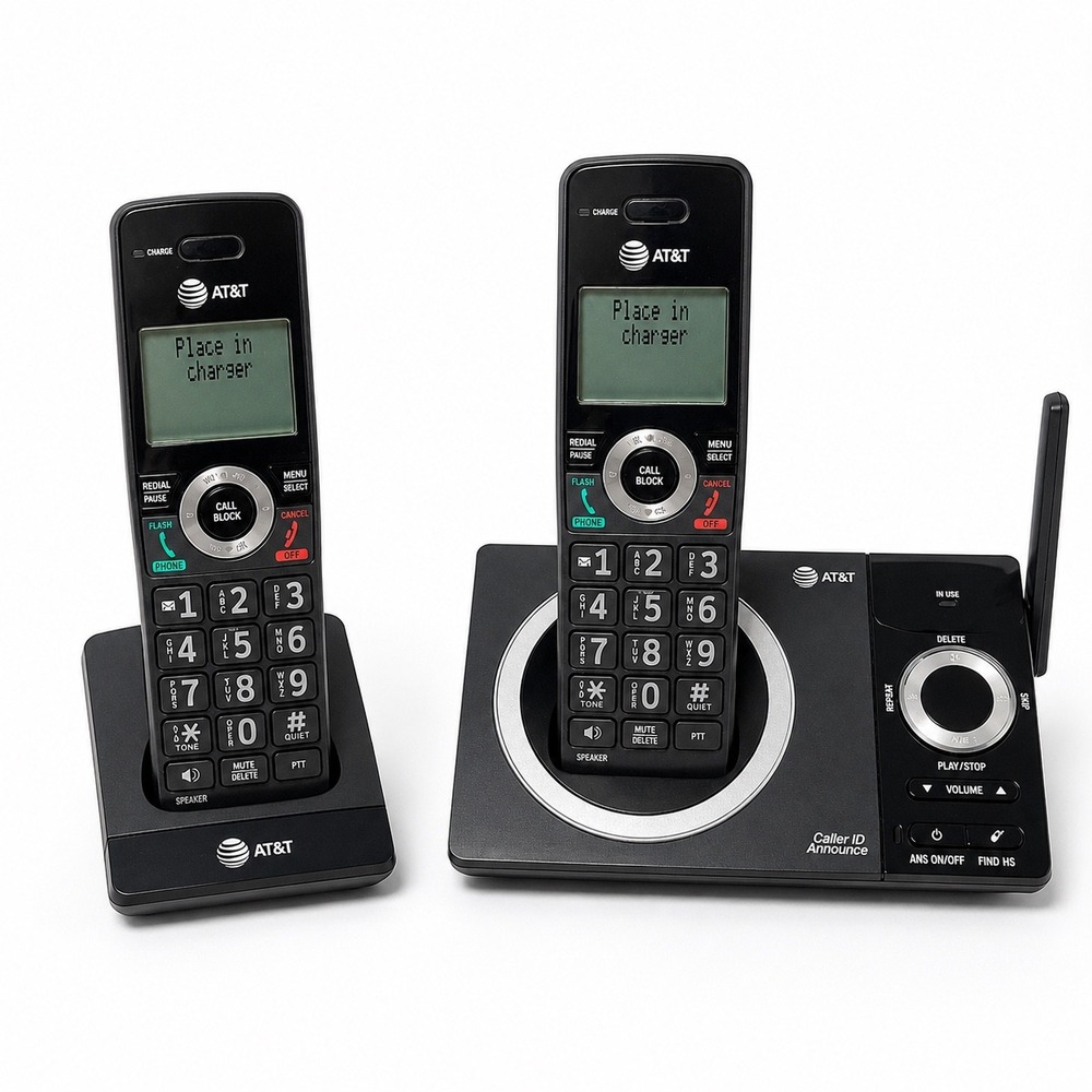 AT&T CL82319 DECT 6.0 Cordless Phone 2 Handsets Call Block Answering System